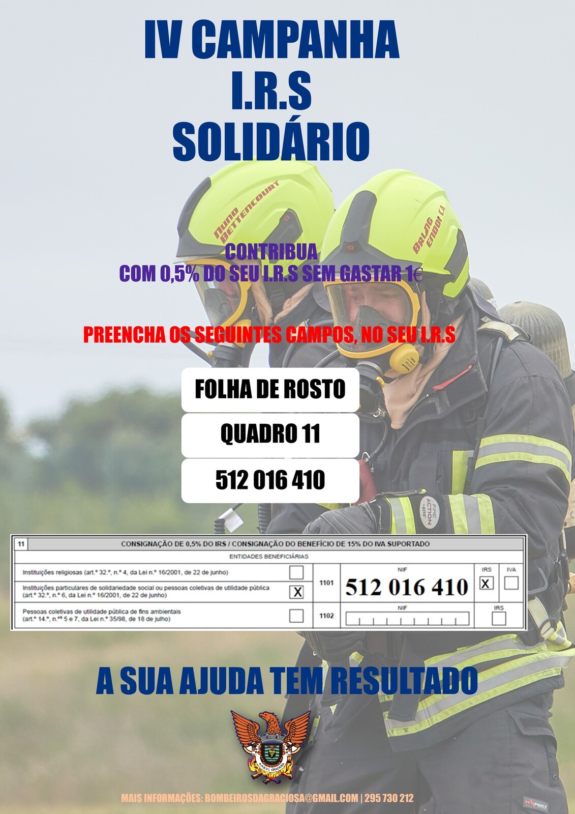 DIVULGAÇÃO | Associação Humanitária de Bombeiros Voluntários da Ilha Graciosa