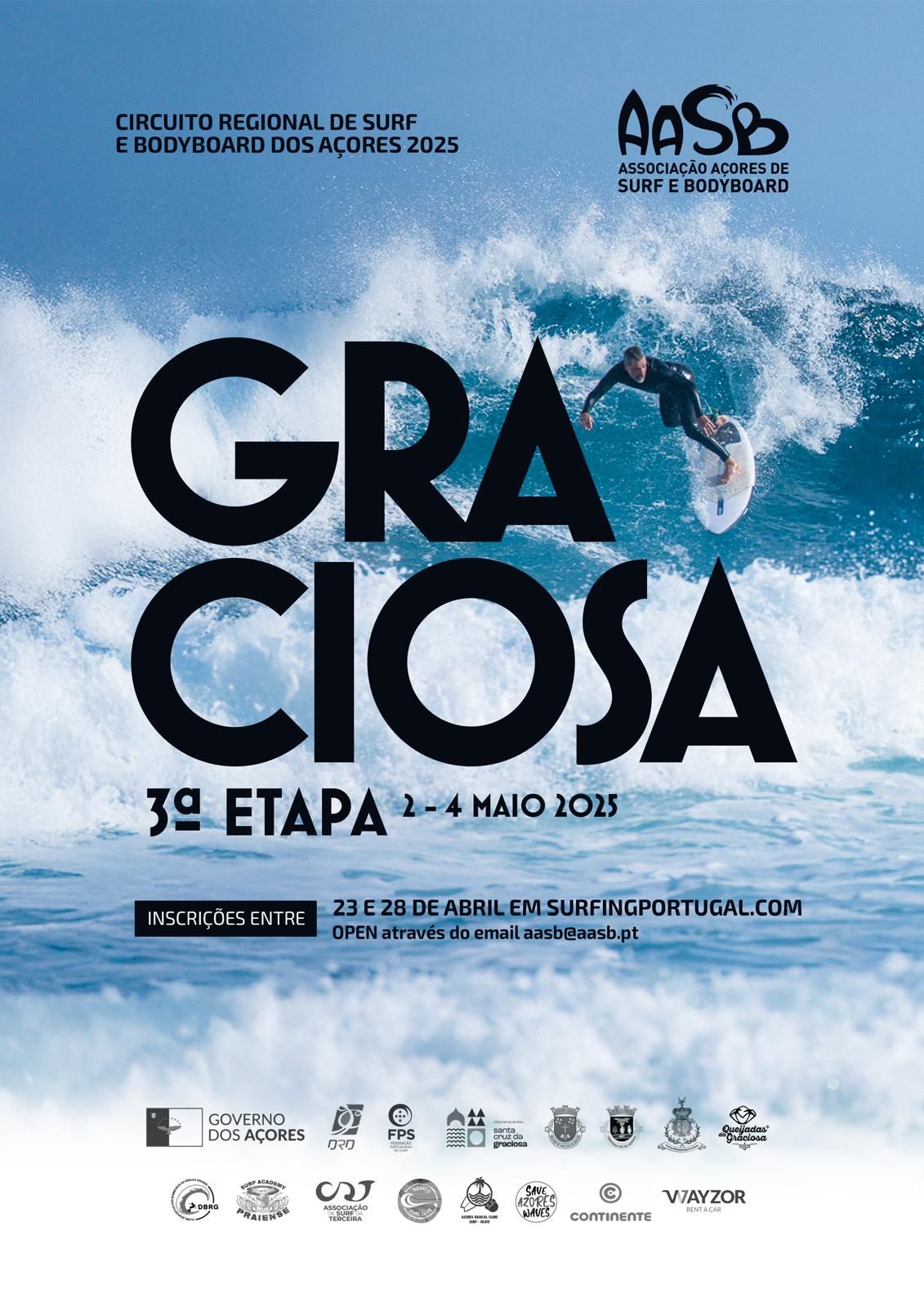 DIVULGAÇÃO | Circuito Regional de Surf e Bodyboard dos Açores 2025 - 3ª Etapa