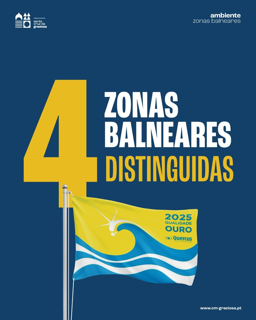 4 ZONAS BALNEARES DISTINGUIDAS COM “QUALIDADE DE OURO”